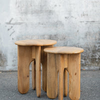 Small Wooden Curve Round Table