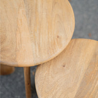 Small Wooden Curve Round Table
