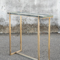 Metal Console with Marble Tray