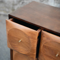Wooden 6 Drawer Deep Circle Design Cabinet