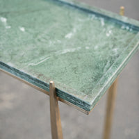 Metal Console with Marble Tray