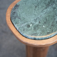Wooden Capsule Console with Marble Top