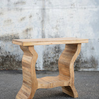 Wooden Abstract Design Console