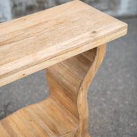 Wooden Abstract Design Console