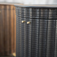 Wooden Carved Round Trolley