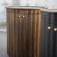 Wooden Carved Round Trolley