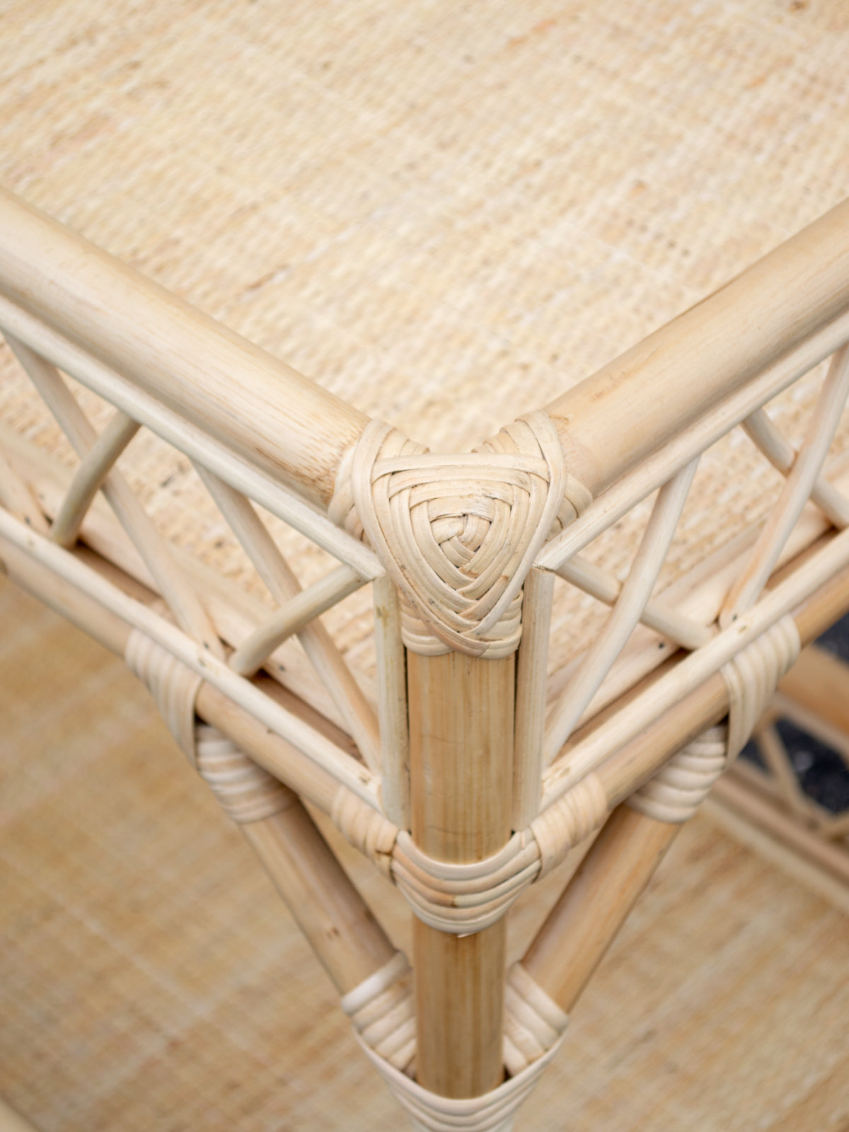 Natural Rattan Bar Cart Trolley