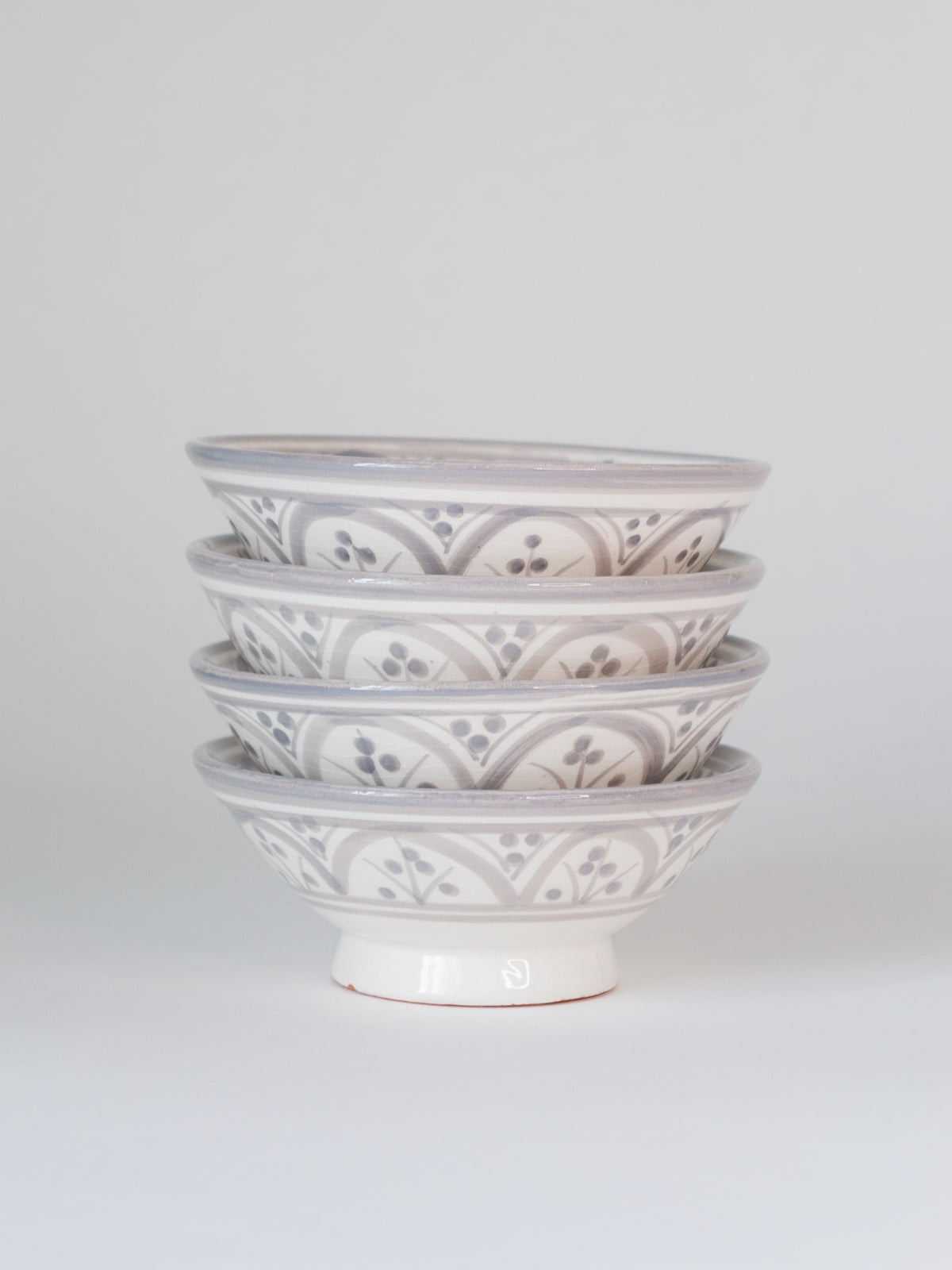 Light Grey Moroccan Bowl, Set of 4