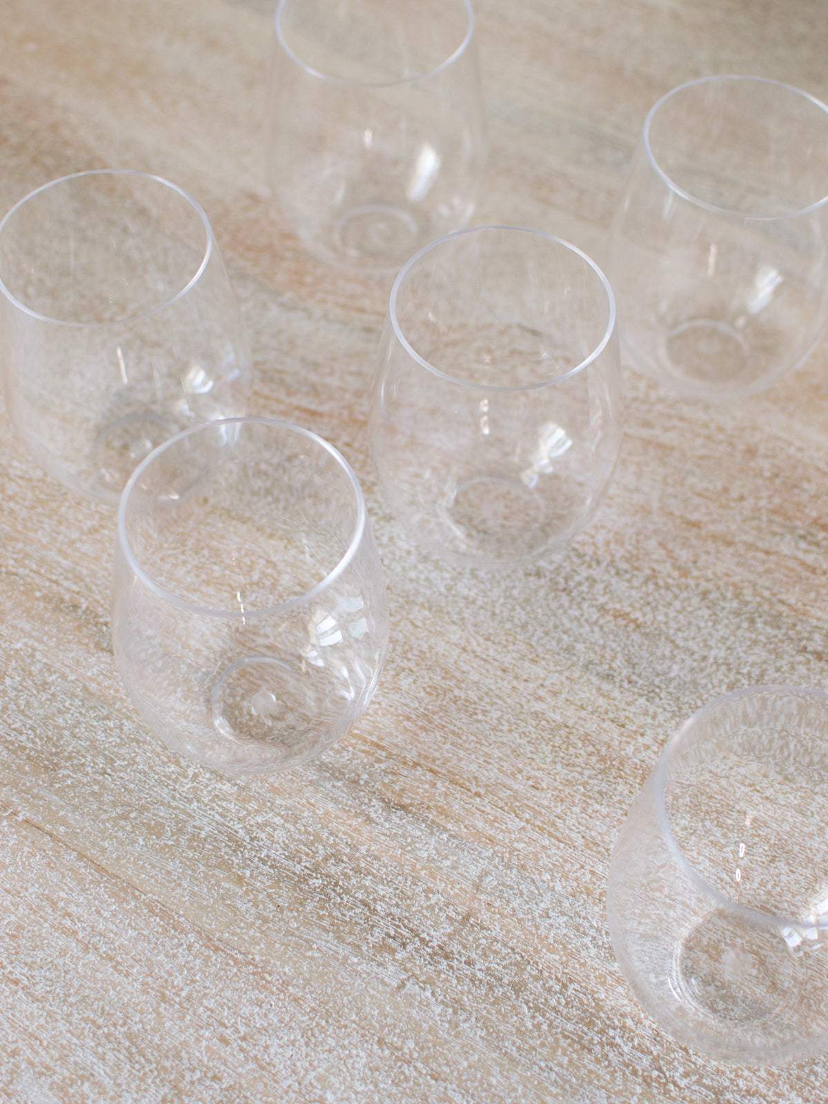 Stemless Acrylic Glasses, Set of 6